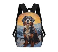 sinyumoney Bernese Mountain Dog 17 Inch Backpacks Kids Schoolbag,3D Printed Elementary And Middle School Students Backpacks for Boys Girls