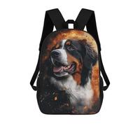 sinyumoney Bernese Mountain Dog Art Print 3D Printed 17inch School Bag Children's School Backpack Travel Backpacks Casual Fashion Bag for Kids School Students