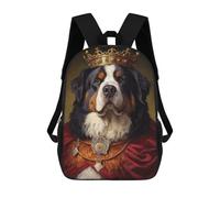 sinyumoney Bernese Mountain Dog King Backpack School Bag Work Laptop Backpack Rucksack Bag for Teenage Girls Boys Women Men 17inch