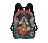 sinyumoney Bernese Mountain Dog Ramen Rucksack Rucksack Casual Daypacks School Work Travel Bag for Men, Women & Teenage Boys 17inch