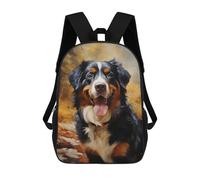 sinyumoney Bernese Mountain Dog School Bag Backpack Teen Schoolbag 3D Printing Adjustable Schoolbag Fashion Pocket Bag for Kids Boys Girls Students And Teenagers Fans 17inch