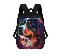sinyumoney Bernese Mountain Galaxy 3D Printed Children's School Backpack for Kids High Capacity Travel Rucksacks Book Bags Kids School Bag Back Pack 17inch