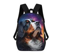 sinyumoney Bernese Mountain Galaxy Do Backpacks Kids School Backpack School Bag 3D Printed School Bag for Boys Elementary And Middle School Students 17inch