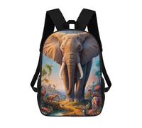 sinyumoney Beyond The Elephant Backpacks Kids School Backpack School Bag 3D Printed School Bag for Boys Elementary And Middle School Students 17inch