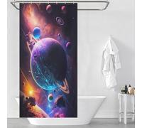 sinyumoney Beyond The Horizon Galaxie Shower Curtains Mould Proof Waterproof Polyester Fabric Modern Polyester Water Repellent for Home Bathroom Toile 35.43x70.87Inch（90x180cm）