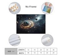 sinyumoney Beyond The Horizon Galaxy Art Work for Home Walls for Rustic Bath Decor Canvas Art 24x36inch(60x90cm)