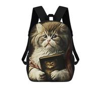 sinyumoney Bible Cat School Backpack 3D Printed Children's 17inch Backpacks Bag Bookbag for Kids Boy Girl Book Bags Kids School Bag Travel Rucksacks