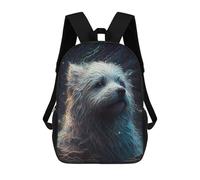 sinyumoney Bichon Frise Dog 3D Printed 17inch School Bag Children's School Backpack Travel Backpacks Casual Fashion Bag for Kids School Students