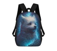sinyumoney Bichon Frise Dog Backpacks Kids School Backpack School Bag 3D Printed School Bag for Boys Elementary And Middle School Students 17inch