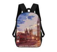 sinyumoney Big Ben Magic 3D Printed Kids School Bag Rucksacks Children's School Fashion Casual Back Pack High Capacity Travel Book Bags Backpack for Kids 17inch