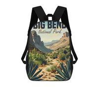 sinyumoney Big Bend National Park Backpack School Secondary Causal Travel High School Bags for Boys/Girls/Teenagers 17inch