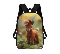 sinyumoney Big Red Secretariat Horse Children's Backpacks School Backpack 3D Printed for Kids Travel Rucksacks Book Bags Kids 17inch School Bag