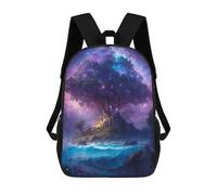 sinyumoney Big Tree on The Island Backpack School Bag Lightweight Schoolbag Dayback Bookbag College for Girl, Teen Girls 17inch