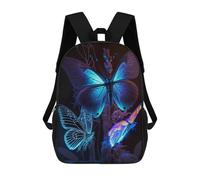 sinyumoney Bioluminescent Butterflies Backpacks 3D Printed Kids School Backpack Outdoor Casual Daypack Fashion Casual Children Backpacks Cute Travel Bags 17inch