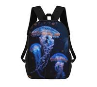 sinyumoney Bioluminescent Dance Backpack, Children's Backpack, Student School Bag Bookbag Rucksack, 3D Printed School Bag for Boys Girls 17inch