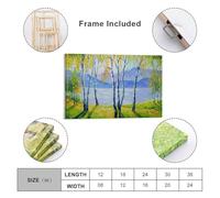 sinyumoney Birch Trees by The River Living Room Canvas Wall Art for Bedroom Office Bathroom Decor Hallway Pictures 12x18inch(30x45cm)