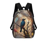 sinyumoney Bird in Autumn Forest Kids Backpack, Kids School Bag 3D Printed School Backpacks for Boys And Teenager School Students 17inch