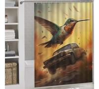 sinyumoney Bird in Flight Dynamics with Hooks Waterproof Fabric Shower Curtain for Bathroom for Bathroom Wet Room 64.17x70.87Inch（163x180cm）