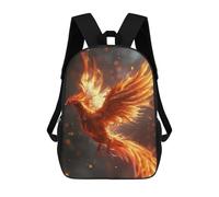 sinyumoney Bird Phoenix Fantasy Fire Rucksack Large Lightweight Casual Backpack for Campus Outdoor Travel Sports 17inch