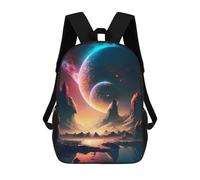 sinyumoney Birth Of Planet Landscape School Backpack Large Water Resistant Laptop Backpack for Boys/Girls/Teenagers 17inch