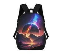 sinyumoney Birth Of Stars Landscape Backpacks Kids Student Schoolbag 3D Printed Backpacks Elementary And Middle School Students Backpacks for Boys Girls 17inch