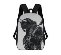 sinyumoney Bison Guitar Backpacks 3D Printed Kids School Backpack School Bag Fashion Rucksacks for Boys Elementary And Middle School Students 17inch