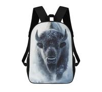 sinyumoney Bison in Winter Ronaldo Backpack, Children's Backpack, Student School Bag, Book Bag, 3D Printed School Bag For Boys And Girls, 17inch