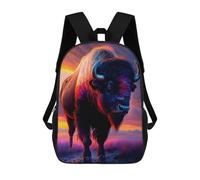 sinyumoney Bison School Bags High Secondary School Bags Casual Backpack for Camping Outdoor Adventures And Daily Travel 17inch