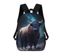 sinyumoney Bison Space School Backpack Water Resistant Travel Backpack Computer Bag for School/Work/Travel 17inch