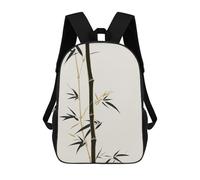 sinyumoney Black And Gold Bamboo Backpack School Travel College Rucksack Backpacks for Men, Women & Teenage Boys 17inch