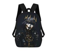 sinyumoney Black And Gold Dark Queen Rucksack Lightweight Casual Daypack School Backpacks for Teenage Girls Boys Women Men 17inch