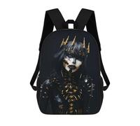 sinyumoney Black And Gold Dark Queen School Backpack Water Resistant Computer Rucksack for Campus Outdoor Travel Sports 17inch
