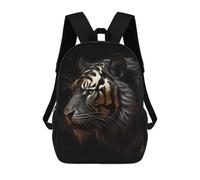 sinyumoney Black And Gold Lions Children's School Backpack 3D Printed for Kids Travel Rucksacks Book Bags for Boys Elementary School Students 17inch