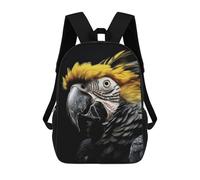 sinyumoney Black And Yellow Parrot Rucksack Daypacks Business Backpack Water Resistant Bookbag for Men/Women 17inch