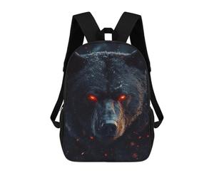 sinyumoney Black Bear with Red Eyes School Backpack Water Resistant Travel Backpack Computer Bag for Girls Boys Teenage 17inch