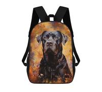 sinyumoney Black Cane Corso Dog School Backpack Water Resistant Travel Backpack Computer Bag for Men, Women & Teenage Boys 17inch