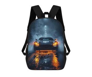 sinyumoney Black Car Rucksack Daypacks Business Backpack Water Resistant Bookbag for Men/Women 17inch