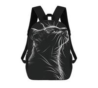 sinyumoney Black Cat Light Backpack School Bag Rucksack Casual Daypacks School Work Travel Bag for Girl, Teen Girls 17inch