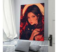 sinyumoney Black Cat Magic Artwork Wall Paintings for Living Room for Toilet Bathroom Decor Living Room Paintings 08x12inch(20x30cm)