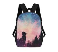 sinyumoney Black Cat Night Sky Backpack School Bag Water Resistant Computer Rucksack for Teenage Girls Boys Women Men 17inch