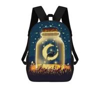 sinyumoney Black Cat on The Glass Backpack School Bag Lightweight Airport College Students Back Pack for Men, Women & Teenage Boys 17inch