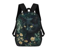 sinyumoney Black Cat with Yellow Eyes Backpack School Work Business College School for Men, Women & Teenage Boys 17inch
