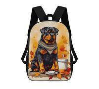 sinyumoney Black Dog Espresso School Backpack for Girls Backpack Water Repellent Casual Daypack Lightweight Rucksack Boy Girl School Backpack 17inch