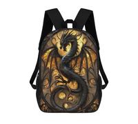 sinyumoney Black Dragon Children's School Backpack Fashion Casual Children's Backpacks 3D Printed School Bags Boy Large Backpack 17inch