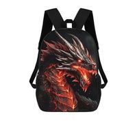 sinyumoney Black Dragon Children's School Backpack Fashion Casual Children's Backpacks 3D Printed School Bags Boy Large Backpack 17inch