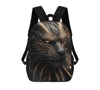 sinyumoney Black Dragon with Gold Accents School Backpack for Girls Backpack Water Repellent Casual Daypack Lightweight Rucksack Boy Girl School Backpack 17inch