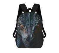 sinyumoney Black Dragons Wrath Backpacks Kids School Backpack Fashion School Bag 3D Printed School Bag for Boys Elementary And Middle School Students 17inch