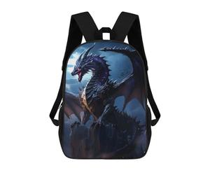 sinyumoney Black Elder Dragon Backpack School Bag Large School Backpack for Boys for Teenage Girls Boys Women Men 17inch