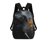 sinyumoney Black Elephant with Orange Markings Backpack School Lightweight Airport College Students Back Pack for Campus Outdoor Travel Sports 17inch