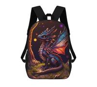 sinyumoney Black Fire Dragon Cub School Backpack Large Water Resistant Laptop Backpack for Teenage Girls Boys Women Men 17inch